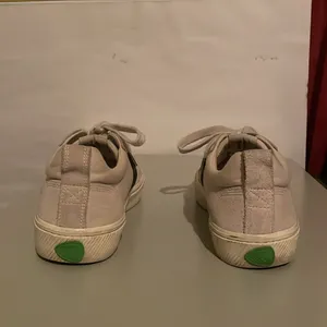 CARIUBA CATIBA Pro Ivory Black Organic Canvas Leather Sneakers $118 EUC Wmn 8 thumbnail 6