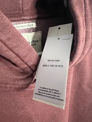 Abercrombie and Fitch Burgundy Hoodie Sweater Womens Medium thumbnail 5