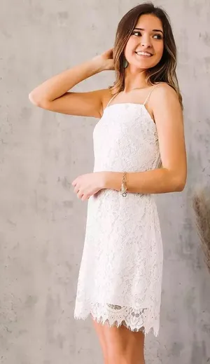 Trixxi White Lace Dress thumbnail 1