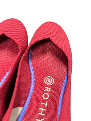 Rothy's The Point womans red knit pointed flats shoes sz 7.5 SKU 10-438 thumbnail 8