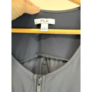 FLX Athleisure Gray Dress Built In Shorts Quarter Zip SzXL thumbnail 4