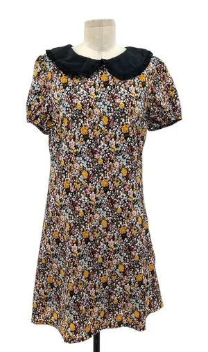 Roolee‎ Floral Print Oversized Collar Neckline Short Sleeve Dress Size Small thumbnail 1