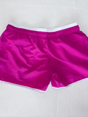 Contrast Trim Dolphin Retro Y2K Running Shorts - Size Small - Pink thumbnail 3