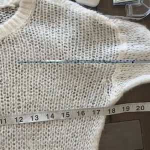 Abercrombie & Fitch Open Knit Sweater Womens Size XS White Y2K Sheer Sweater thumbnail 5