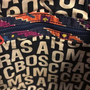 Marc By Marc Jacobs Multicolored Quilted Nylon Tote Bag Chevron Geometric Design thumbnail 8