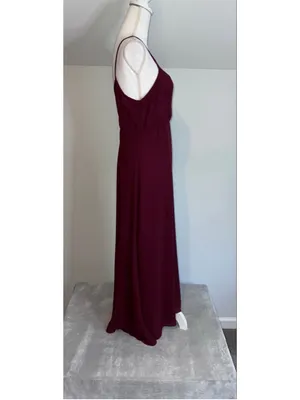 VTG Casual Burgundy Spaghetti Strap Maxi Dress M thumbnail 3