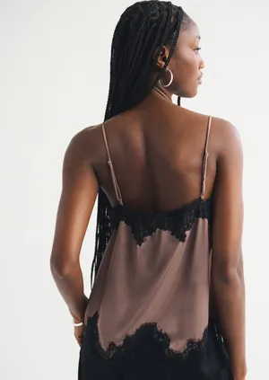 Abercrombie Lace and Satin Cami thumbnail 3