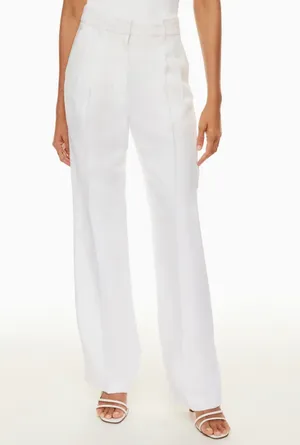 Aritzia White Linen Effortless Pants thumbnail 2
