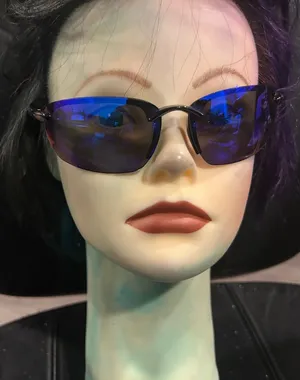Stylish Black and Blue polarized Sunglasses unisex thumbnail 1