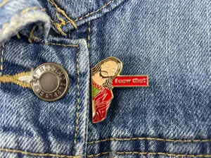 Jesus I Saw That Enamel Pin Gold thumbnail 1