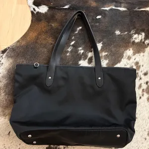 Lauren Ralph Lauren Keaton medium‎ tote bag in black nylon leather thumbnail 2