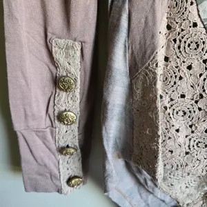 BKE Boutique Pieced Mixed Media Print Long Sleeve Blouse Chuny Buttons Sixe XL thumbnail 6