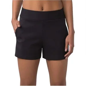 LULULEMON Shaped Away From The Body Solid Short 3" Women Sz 4 Black Athletic thumbnail 2