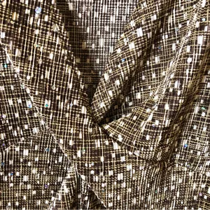 Ashley J Vintage V Neck Twist Knot Sleeveless Sequin Tank Top Brown‎ Xl thumbnail 4