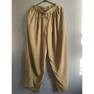 CIDER Green Wide Leg Drawstring Cropped Pants Women 100 Polyester Casual Comfort thumbnail 2