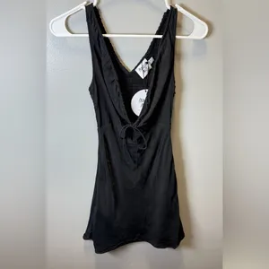 Princess Polly NEW Women's Bareena Mini Dress‎ Black Size 2 thumbnail 2