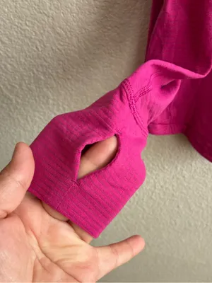 Lululemon Shirt Womens Pink Micro Stripes Swiftly Tech Long Sleeve Thumbholes 10 thumbnail 10