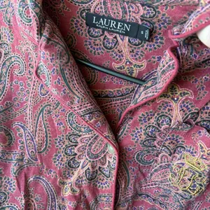 Lauren‎ Ralph Lauren Small Soft Knit Pajama Set Button Red Paisley Designer thumbnail 5