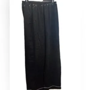 Elegant Black Satin Pajama Set Size L thumbnail 3