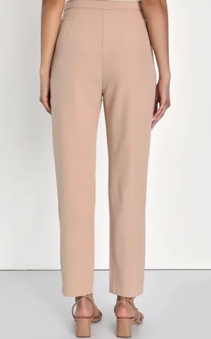Lulus Kick It Beige High-Waisted Trouser Pants thumbnail 2