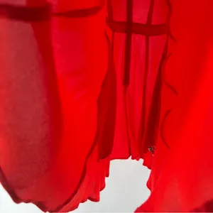 Yumi Kim Over The Edge Dress Vibrant Red Tie Front‎ Cutout Mini Size XS thumbnail 7