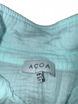 ACOA Oversized Gauze Boyfriend Shirt Blue thumbnail 5