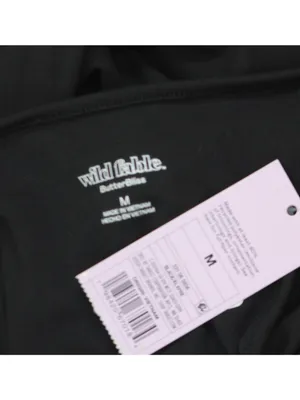 NWT Wild Fable ButterBliss Keyhole Racerback Midi Bodycon Dress 94460320 Black M thumbnail 4