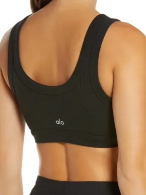 Alo Yoga Black Wellness Bra Size XS thumbnail 2