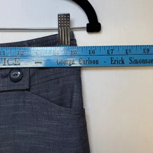 The Limited Drew Fit Dress Pants‎ Size 0 Blue Gray Wide Leg Flare Office NWT thumbnail 6