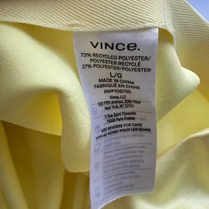 Vince sz L Yellow Satin Wide Leg High Waist Trousers Pants‎ Luxury Resortwear thumbnail 6