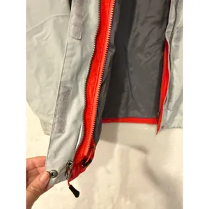 The North Face Womens Rain Jacket Size M Grey Red Colorblock Full Zip Shell A6FB thumbnail 6
