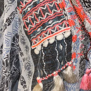 NWT!! Ramy Brook Colorful Embroidered Myra Boho Blouse Size XS Oversized $275 thumbnail 7