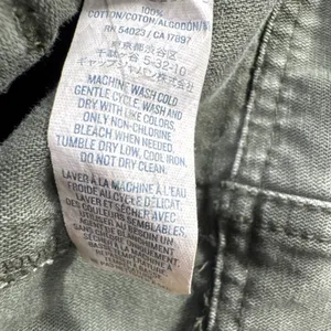 Old Navy Womens S Utility Jean Jacket Army Green Pockets Long Sleeve Grunge Y2K thumbnail 4