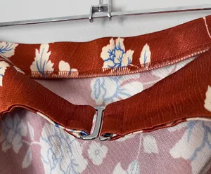 Bec + Bridge Blossom Strapless Satin Floral Cowl Back Maxi Dress Rust Red thumbnail 8