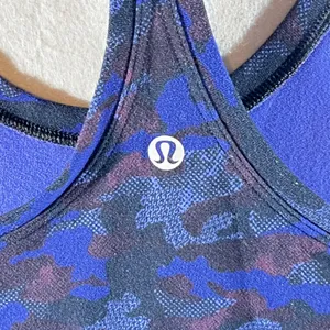780 | Lululemon Cool‎ Racerback Camo Yoga Tank Top Blue Purple Womens 4 thumbnail 5