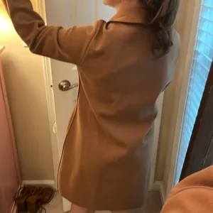 SheIn Tan Brown Collard Pocket Overcoat thumbnail 4