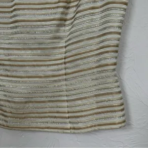 Xscape Gold Striped Blazer Jacket With Shell Womens 14 Set Formal Dressy thumbnail 5