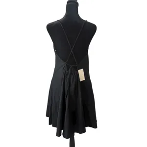 Coquette‎ Balletcore Strappy Backless Skater Mini Dress Womens M Black NEW thumbnail 4