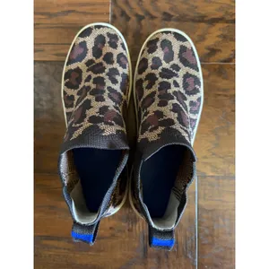 Rothy’s Leopard Knit High Top Slip-On Sneakers Women’s 6.5 thumbnail 4