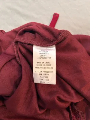 Burgundy Midi Dress Ruched Long-Sleeve | Windsor thumbnail 10