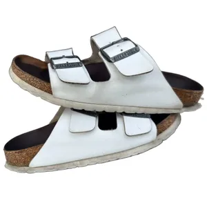 Birkenstock Arizona Unisex White Birko-Flor Sandals EU 39⁠ Cork Slide Buckle⁠ thumbnail 6