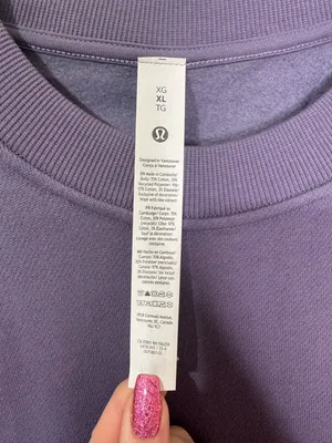 Lululemon Women’s Steady State Oversized Crew Sweatshirt Grape Mist XL NWT thumbnail 7