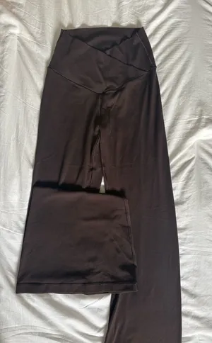 Aerie Brown Crossover Flare Leggings thumbnail 1