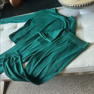 Stars Above Green Sparkly Two Piece Pajamas Set Size XXL thumbnail 3