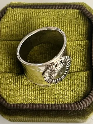 Bohemian Flower Design Wide Band Stainless Steel Silver Size 6 thumbnail 3