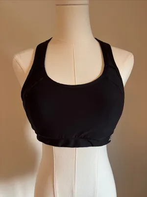 Avia Black Racerback Sports Bra with Wide Straps thumbnail 1