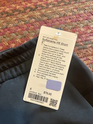 Nwt Lululemon Black Softstreme High Rise Shorts thumbnail 2