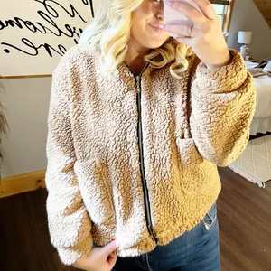 Tan Cozy Sherpa Jacket thumbnail 1