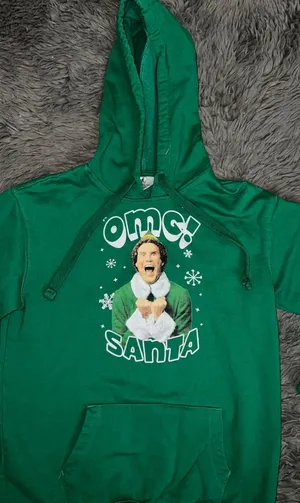 Elf Movie Hoodie Green Size XS thumbnail 1