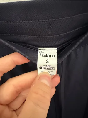 NWOT Halara drawstring curved hem track pants blue small thumbnail 3